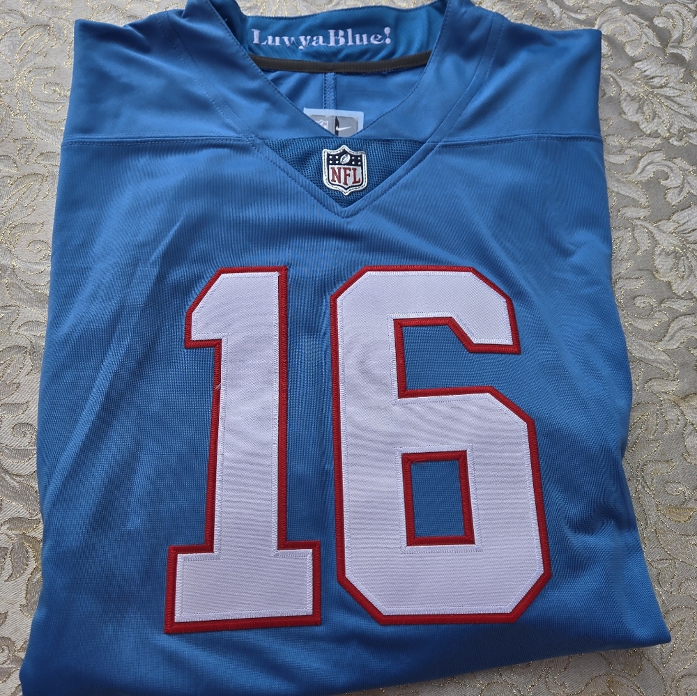 Titans NFL Blue Jersey with Red and White Accents